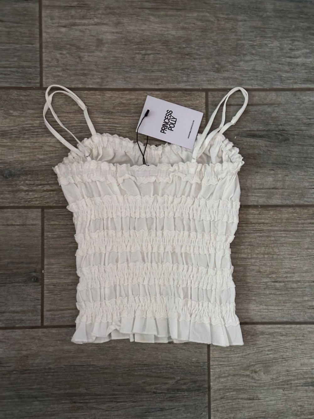 Princess Polly Angelie Cotton Ruched Top - Picture 4 of 4